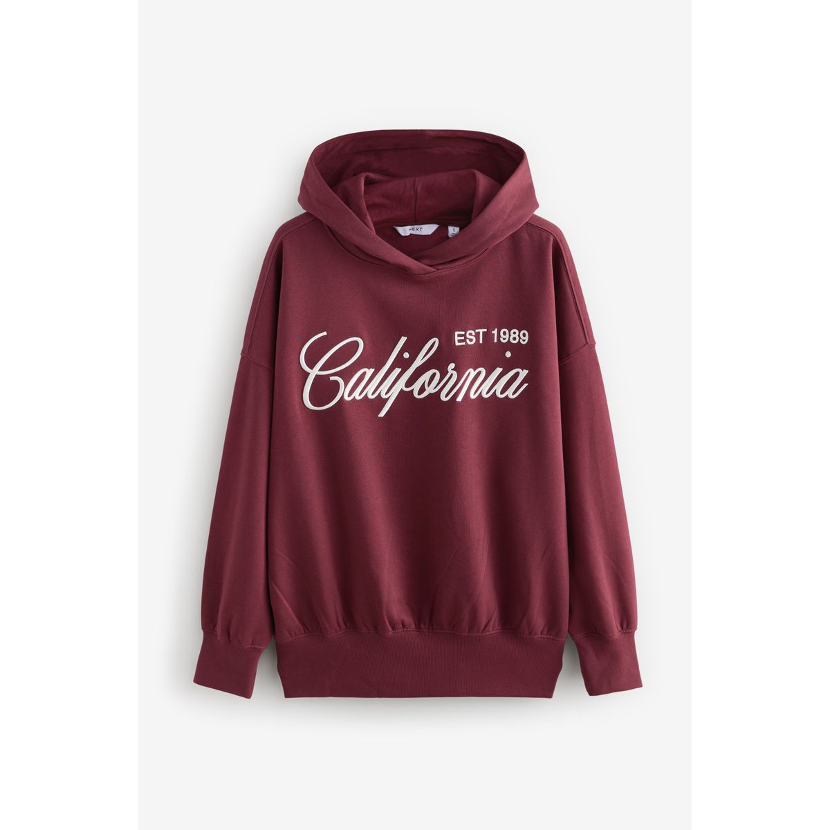 Sweat à capuche broderie california rouge bordeaux, NEXT