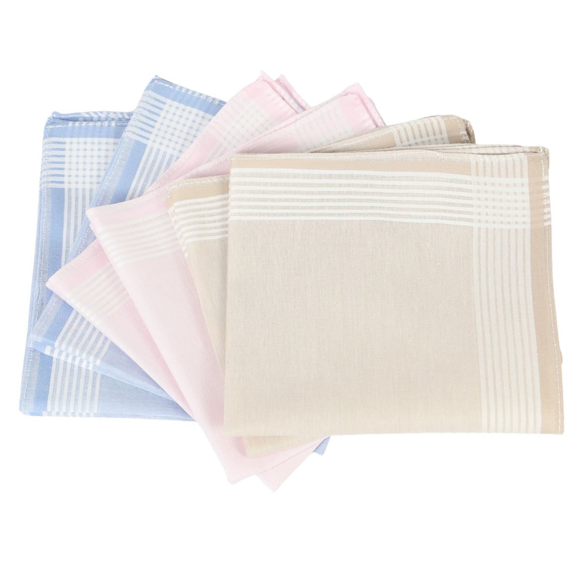 Lot de 6 mouchoirs en tissus imprimés MYA multicolore, LINANDELLE