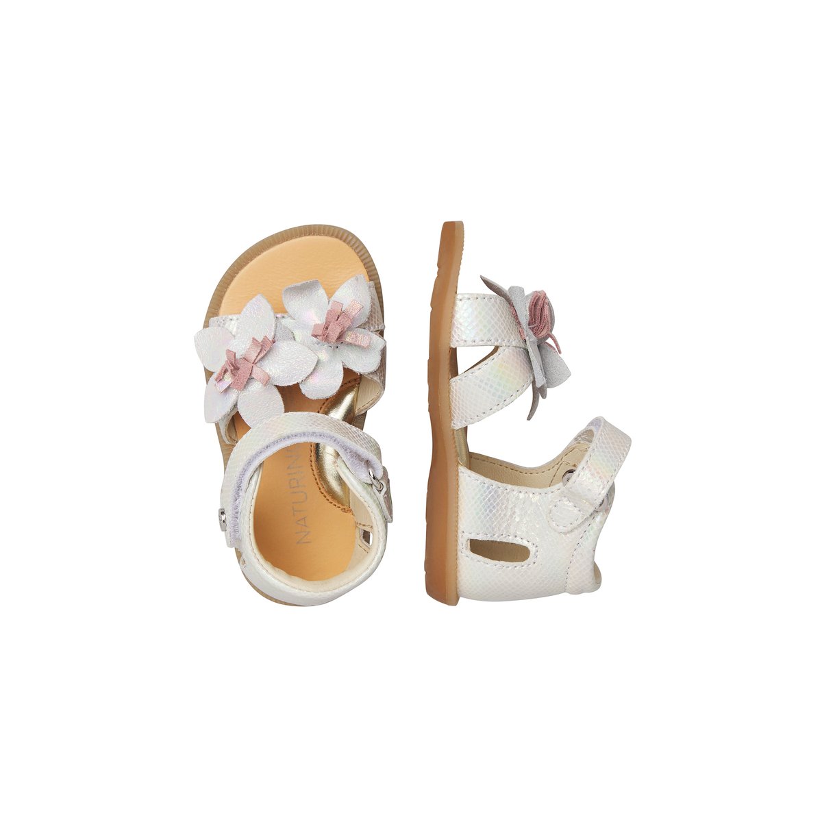 Sandales en cuir MIVY blanc-, NATURINO