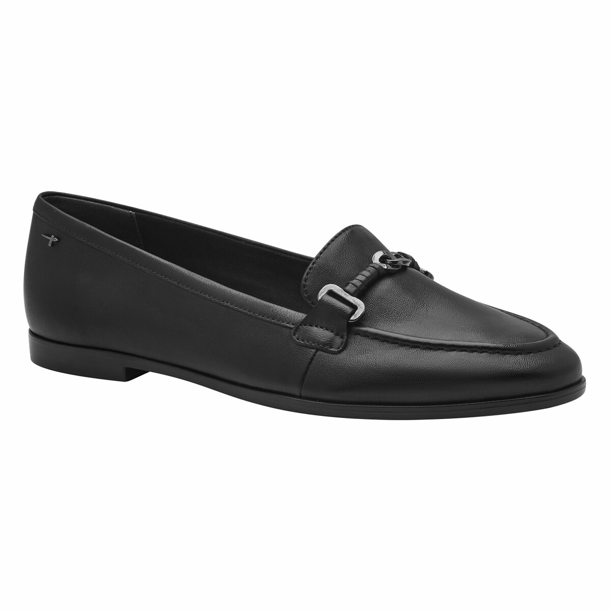 Mocassins en cuir noir, TAMARIS