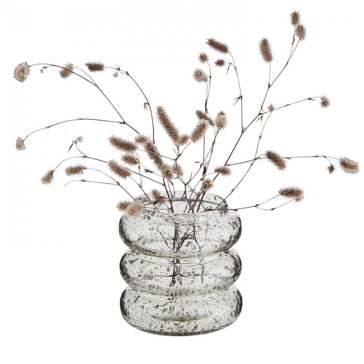 Vase en verre Fynn h 11 cm transparent, MADAM STOLTZ
