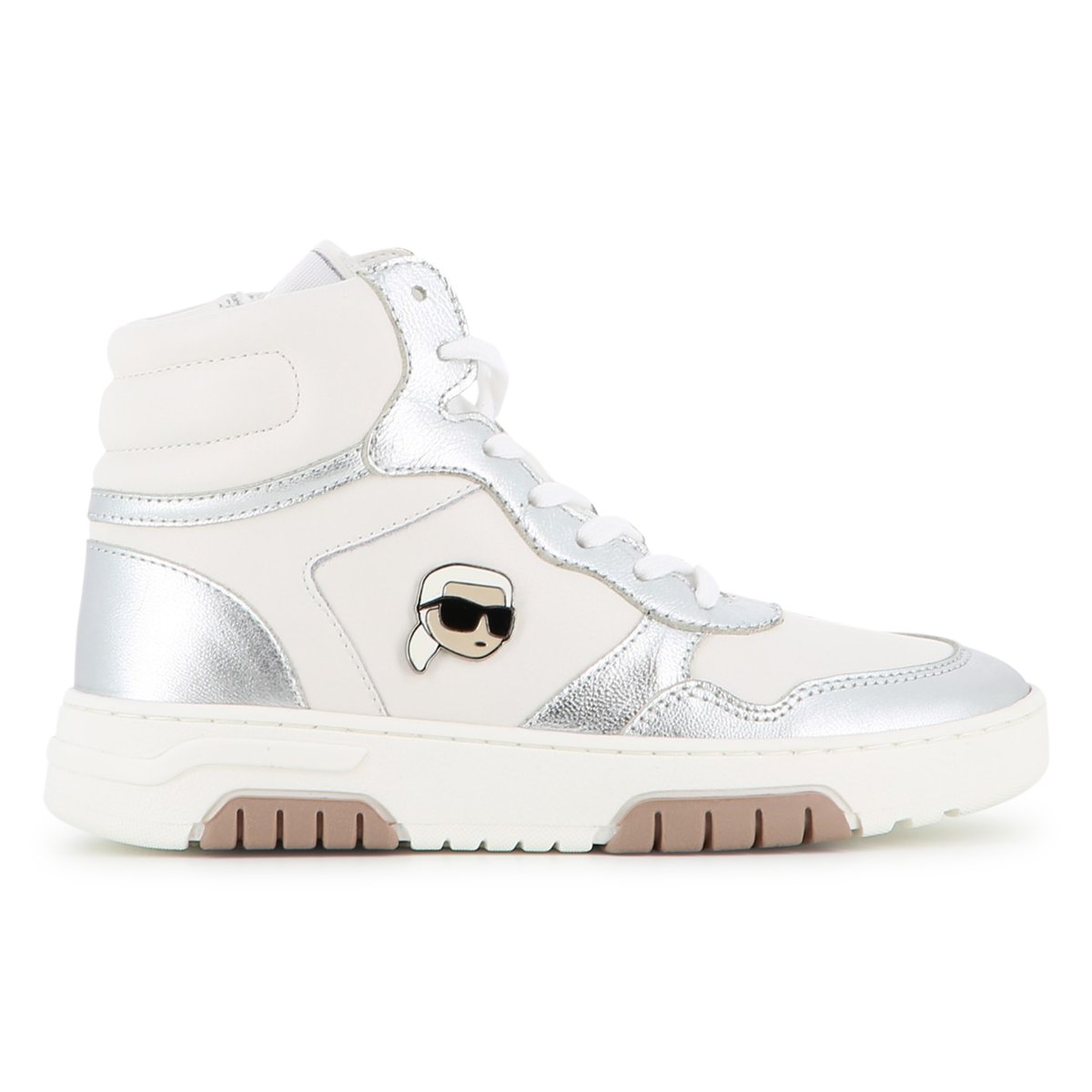 Baskets basse à lacets silver, KARL LAGERFELD KIDS