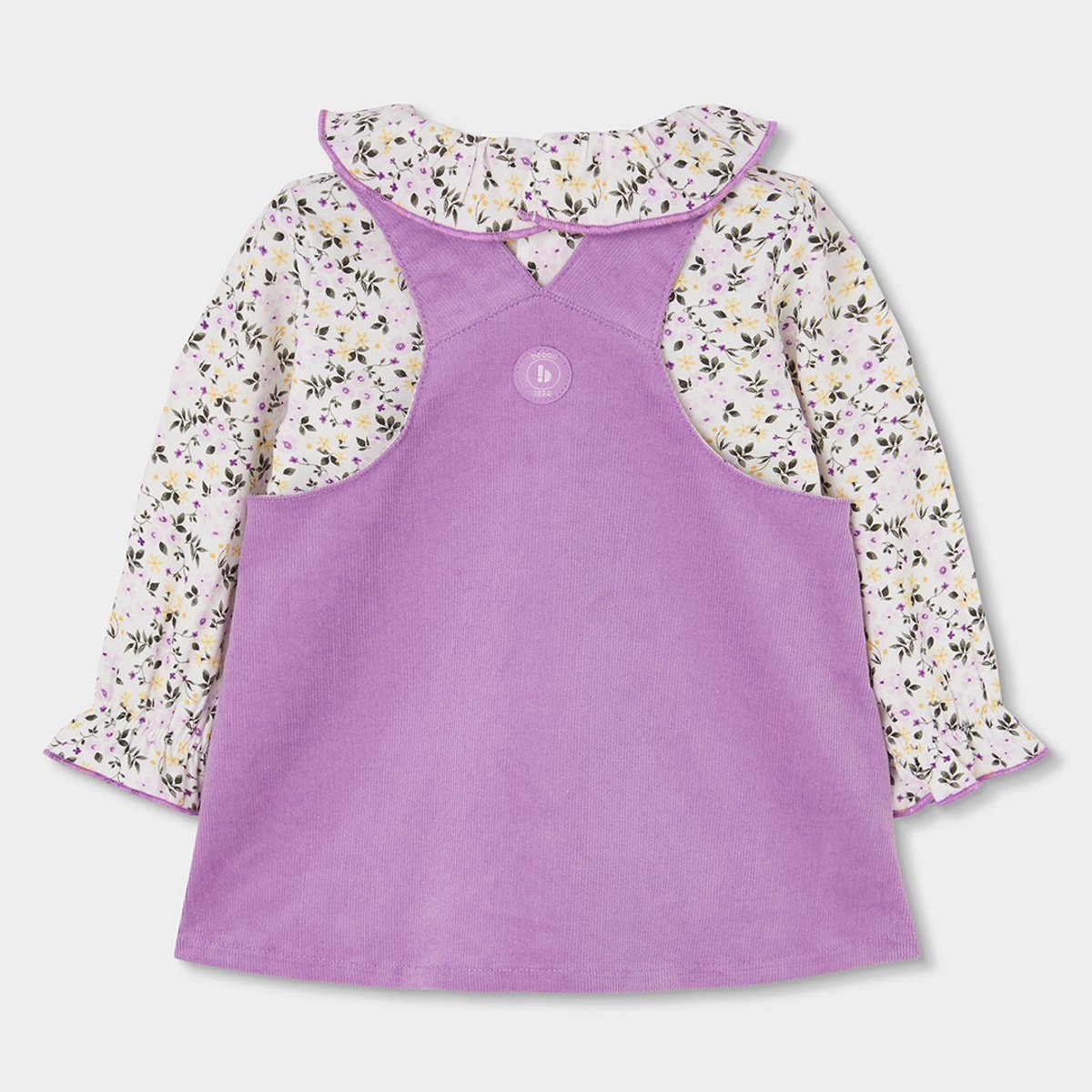 Ensemble bébé brodé de fleurs violet, BOBOLI