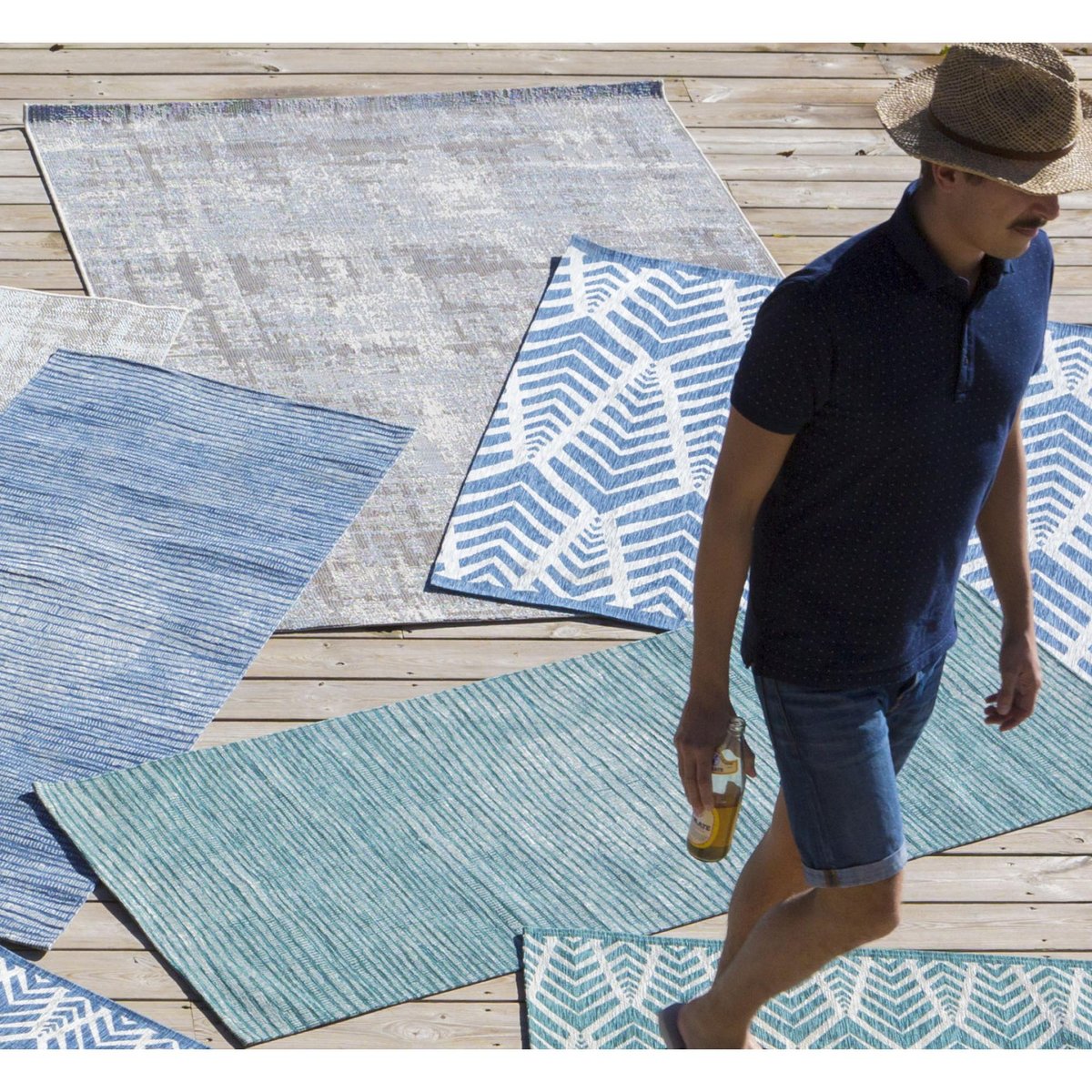Tapis Catania 2 outdoor gris, VIVARAISE
