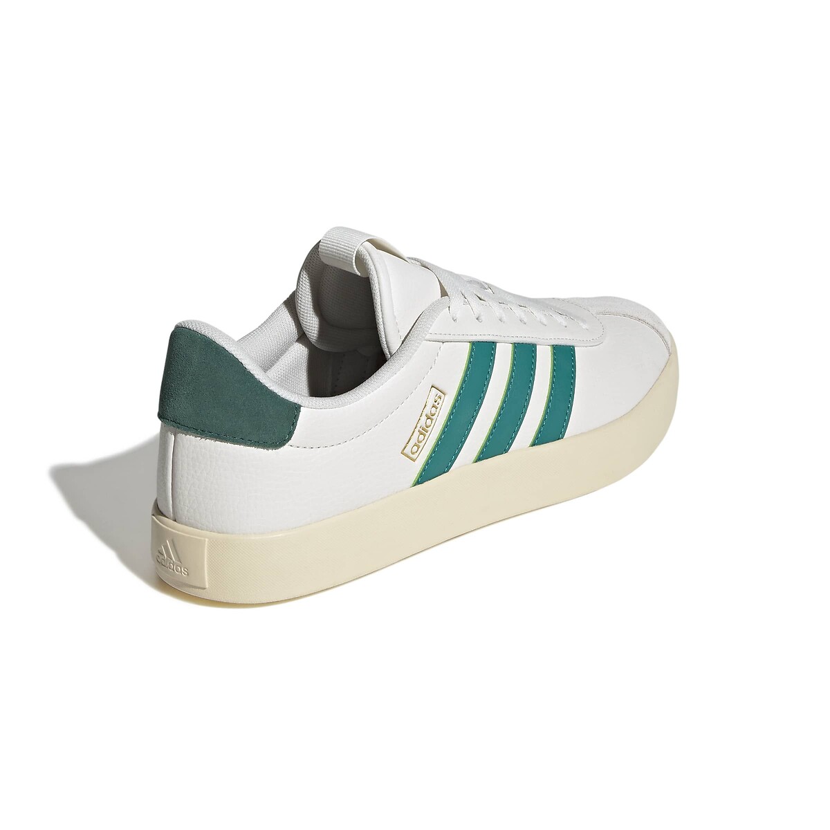 Baskets en cuir VL COURT 3.0 ecru/vert, ADIDAS SPORTSWEAR