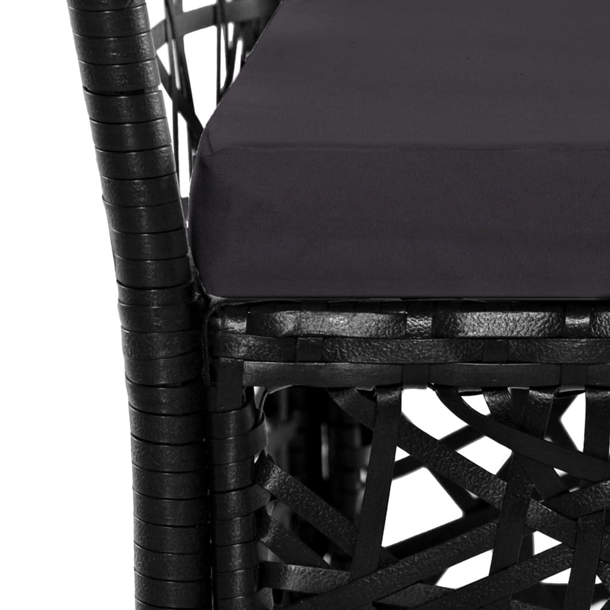 Salon de jardin au style contemporain noir, HOME MAISON