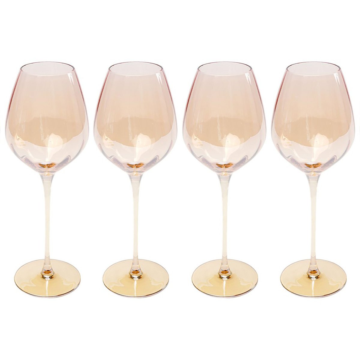 Lot de 4 verres à vin rouge, MOCCA marron, KARE DESIGN
