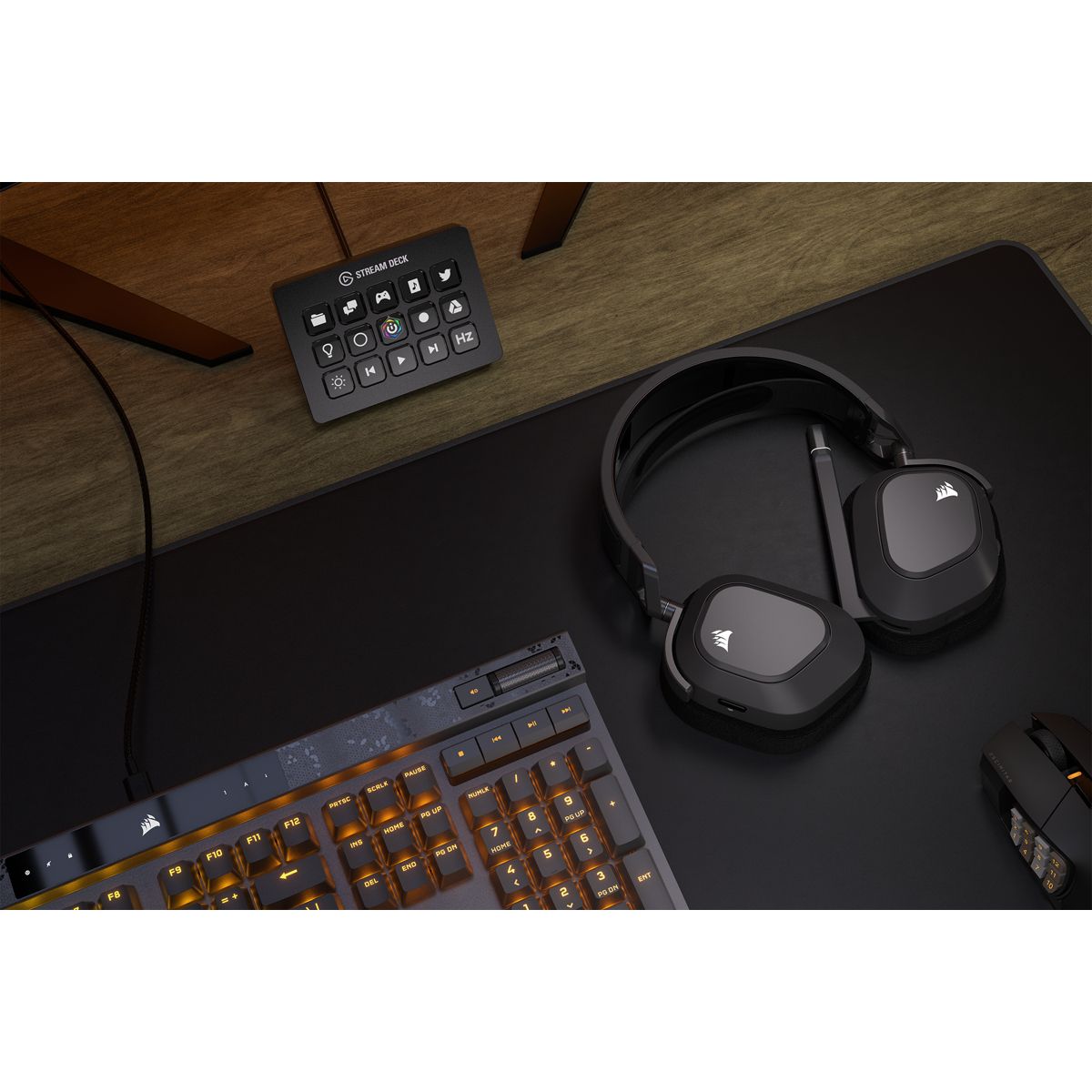 Casque gamer HS80 MAX Wireless Steel Gray couleur unique, CORSAIR