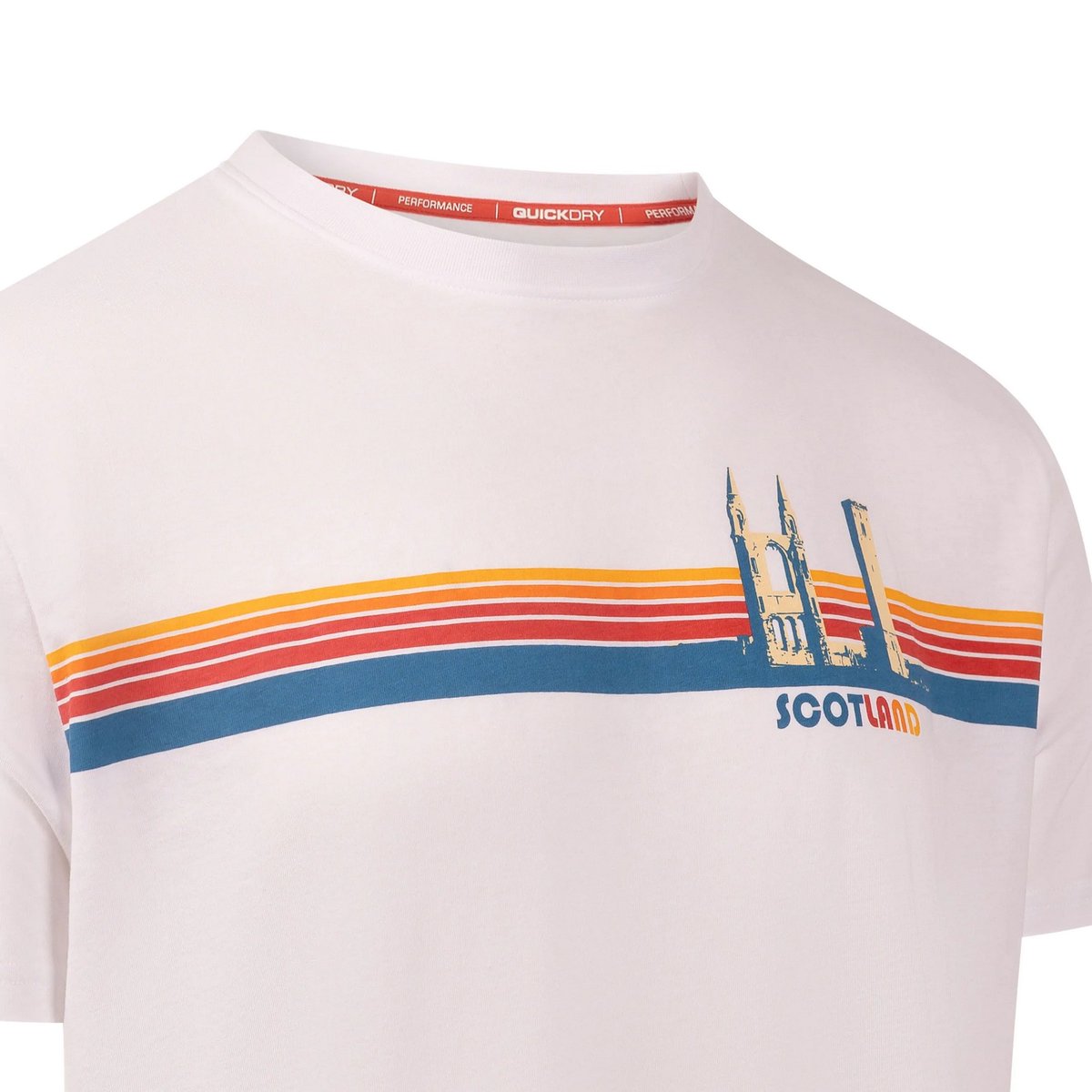 T-shirt manches courtes motif/style rayures STANDREW blanc, TRESPASS