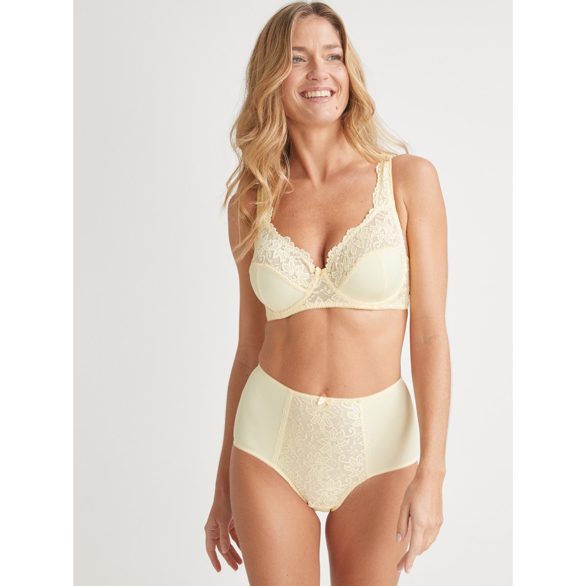 Culotte maxi effet ventre plat, lot de 2 jaune + blanc, DAXON