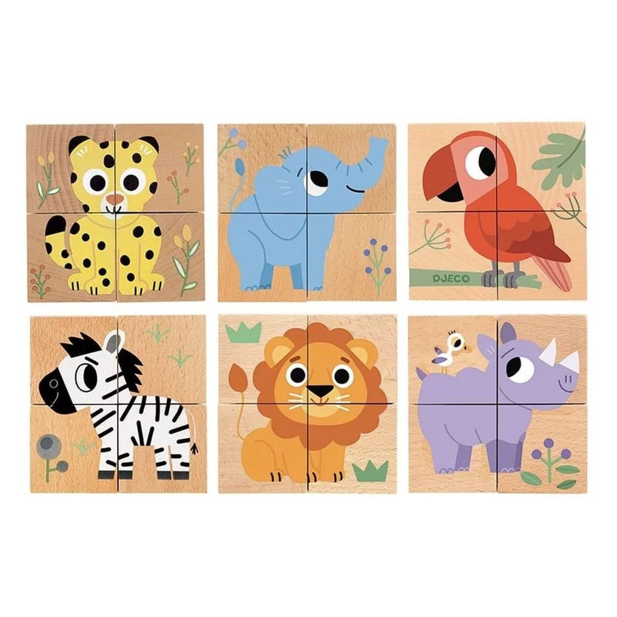 Puzzle beige, bleu, orange, DJECO