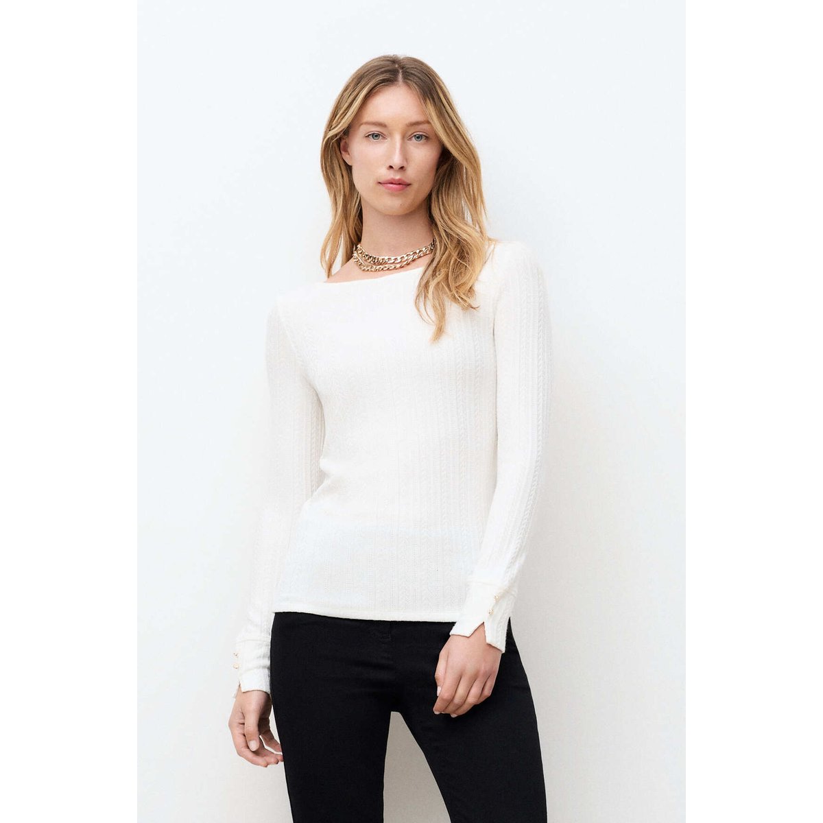 T-shirt Tjeanne creme, CAROLL