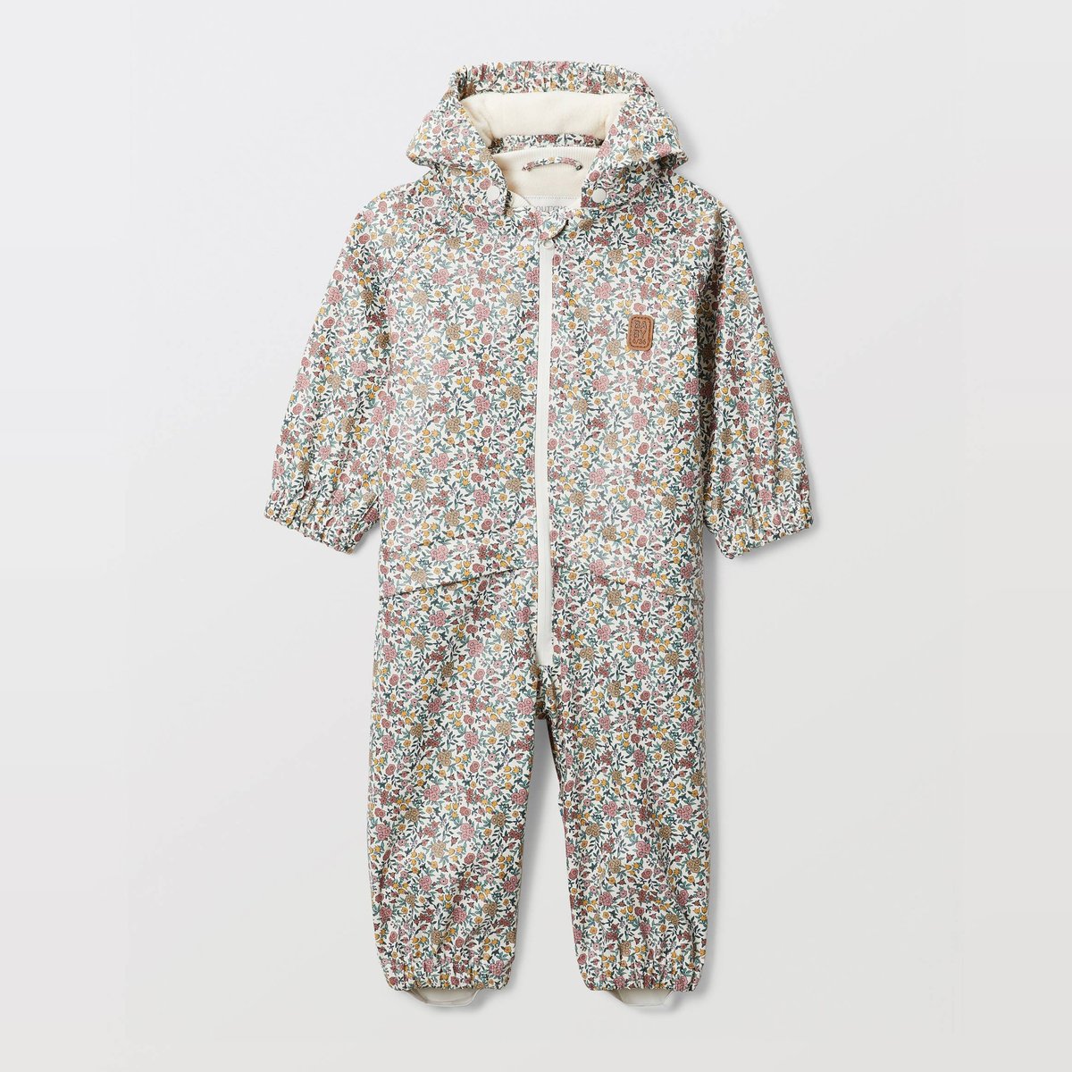 Combinaison de pluie avec capuche amovible imprimée naturel, BOUT'CHOU