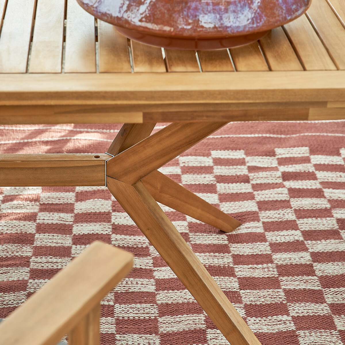 Tapis extérieur réversible en PET, Madotto naturel/terre cuite, AM.PM