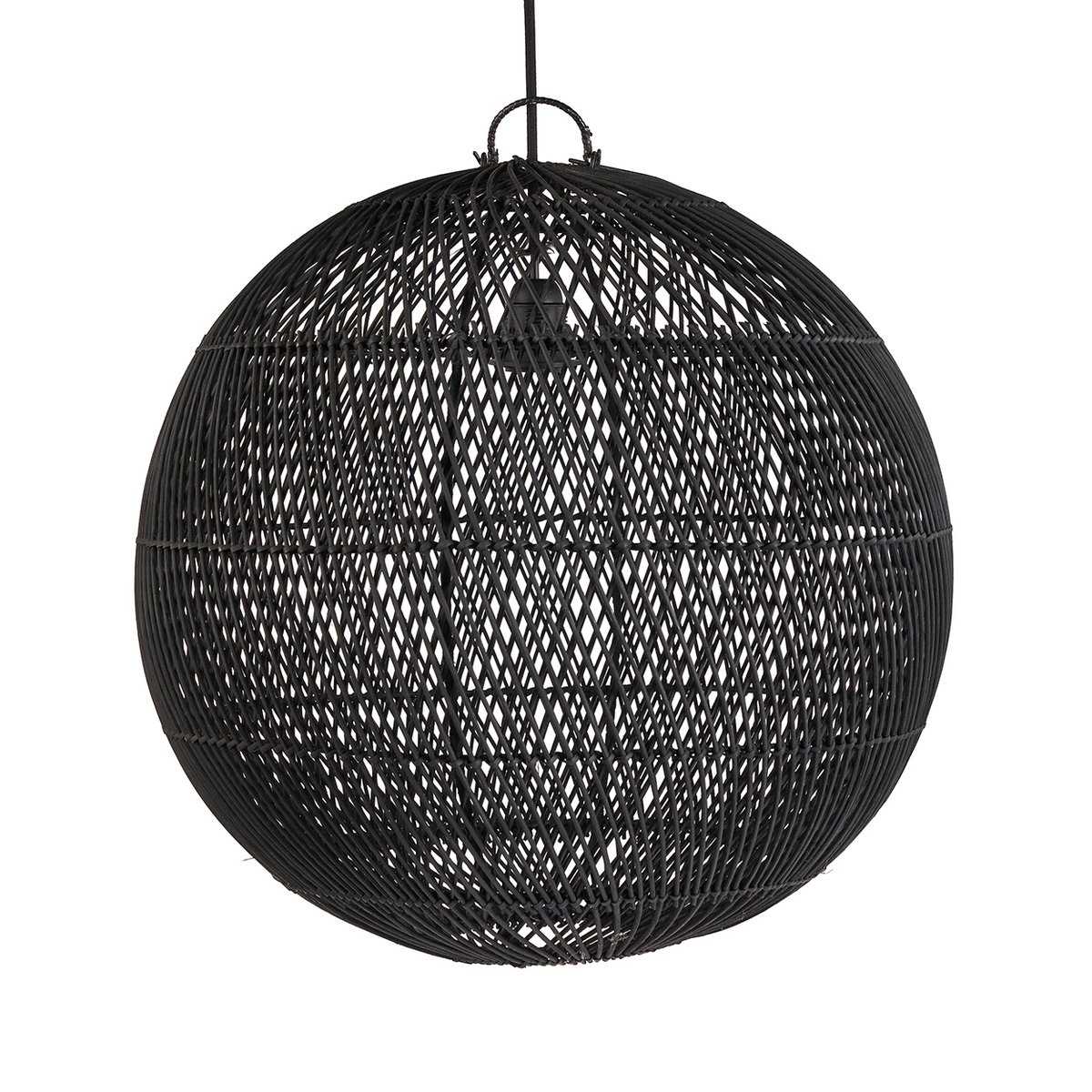 Suspension en rotin BUBBLE noir, BAZAR BIZAR