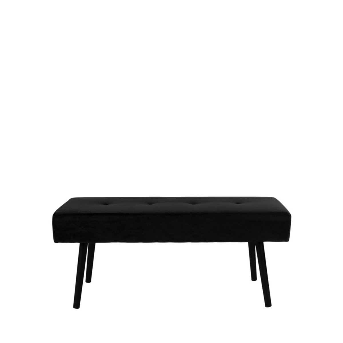 Banc en velours L100cm- SKIBY noir, HOUSE NORDIC