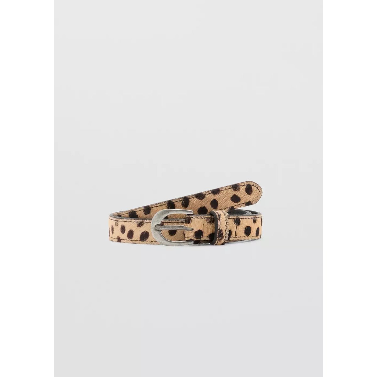 Ceinture cuir imprimé animal sable, MANGO KIDS