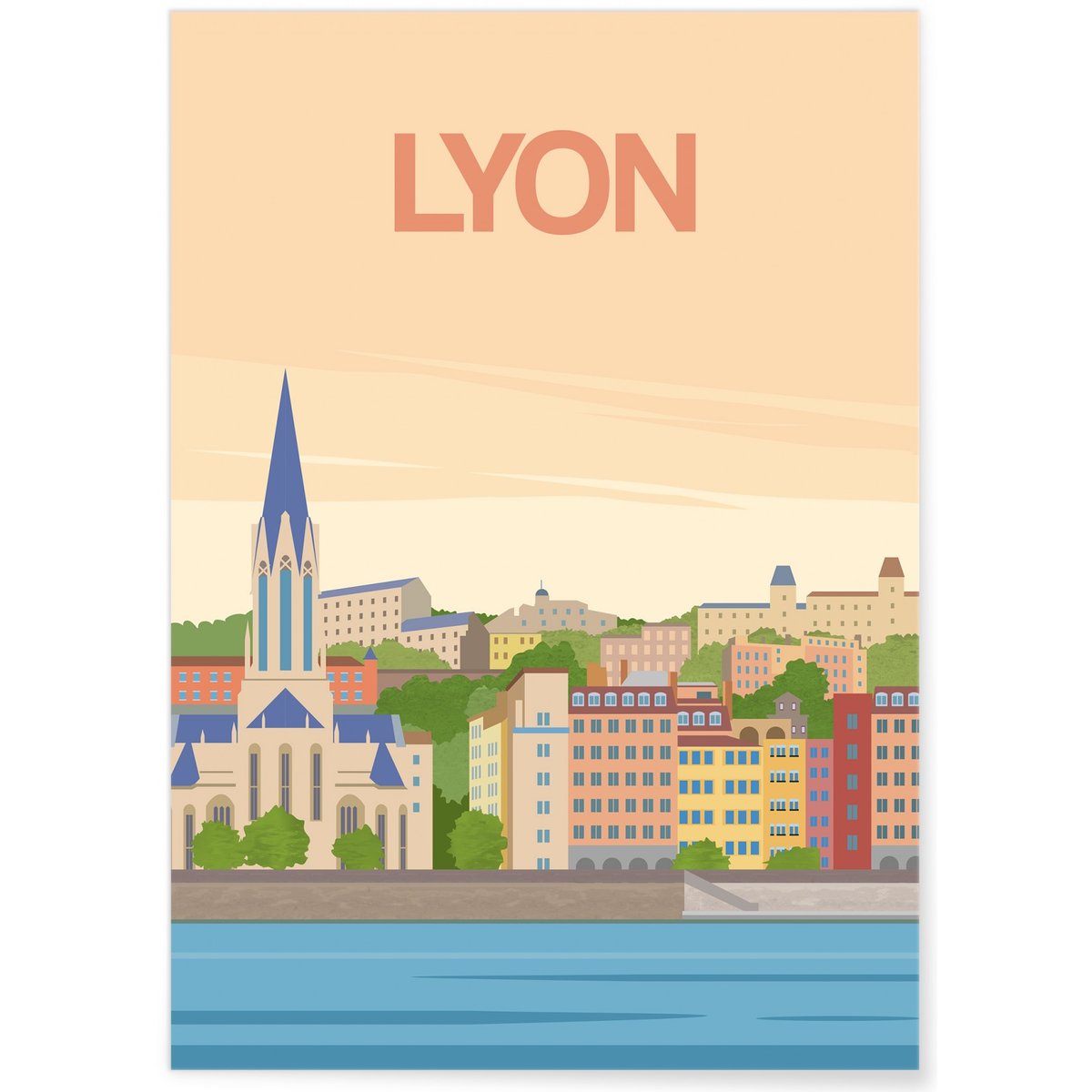 Affiche ville de Lyon 2 blanc, L'AFFICHERIE