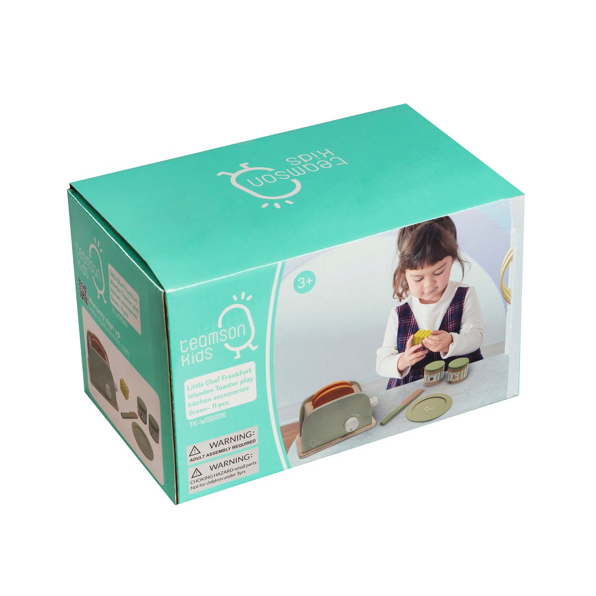 Set grille-pain bois avec accessoires pour petit déjeuner, LITTLE CHEF multicolore, TEAMSON KIDS