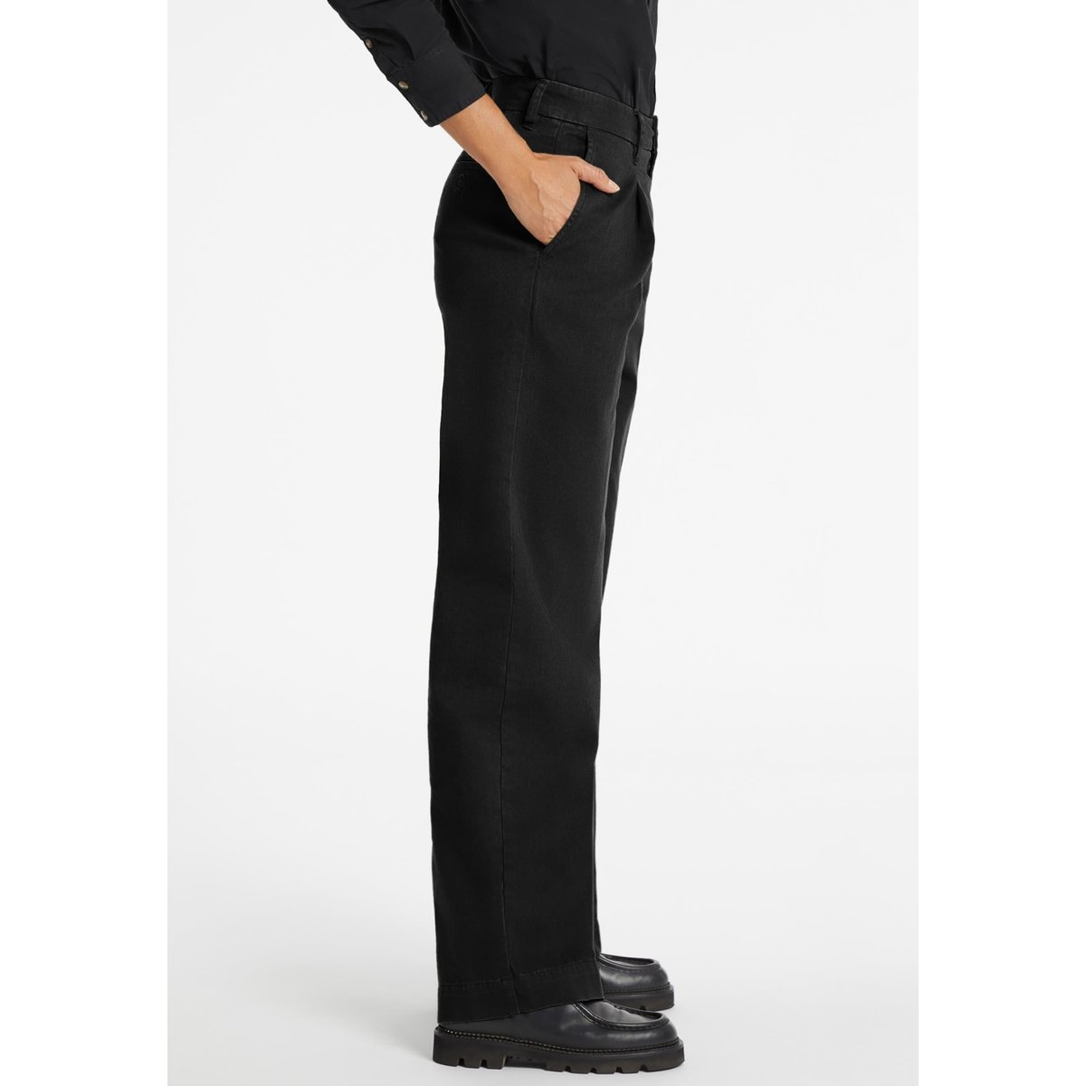 Pantalon Jambe Large noir, GUESS JEANS