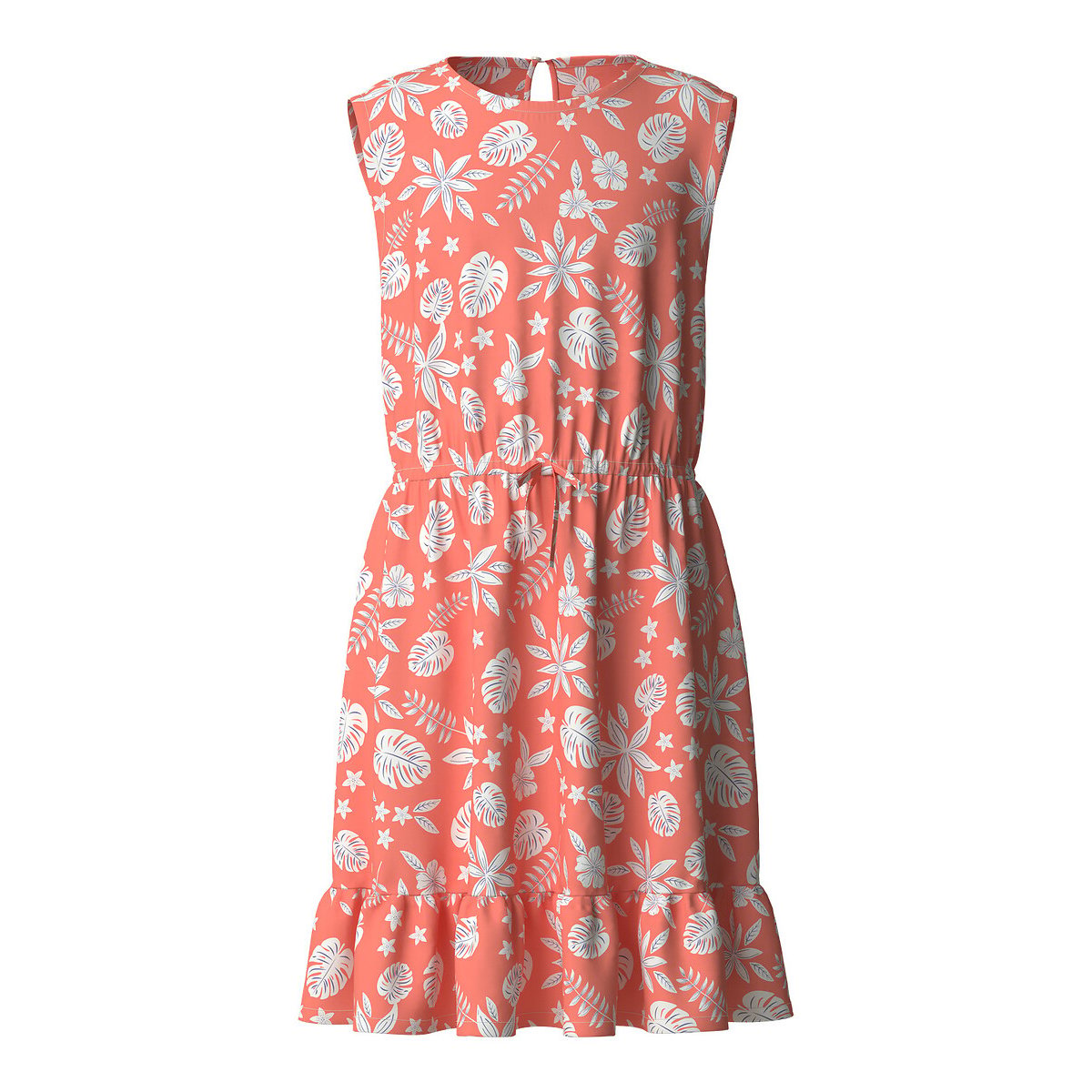Ärmelloses Kleid mit Printmuster orange, NAME IT