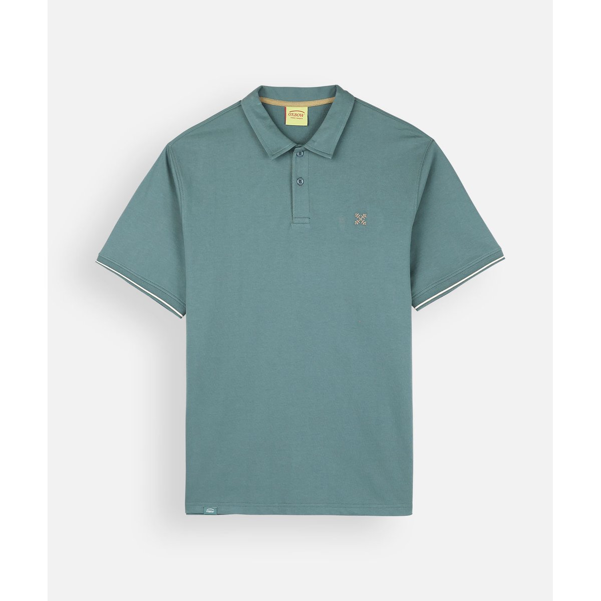 Polo manches courtes uni jersey TIMELESS jungle, OXBOW