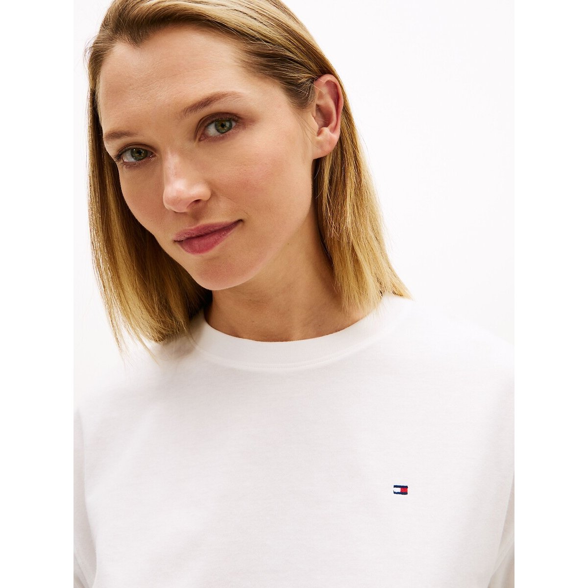 Pyjashort en coton TH Essentials ecru + bleu, TOMMY HILFIGER