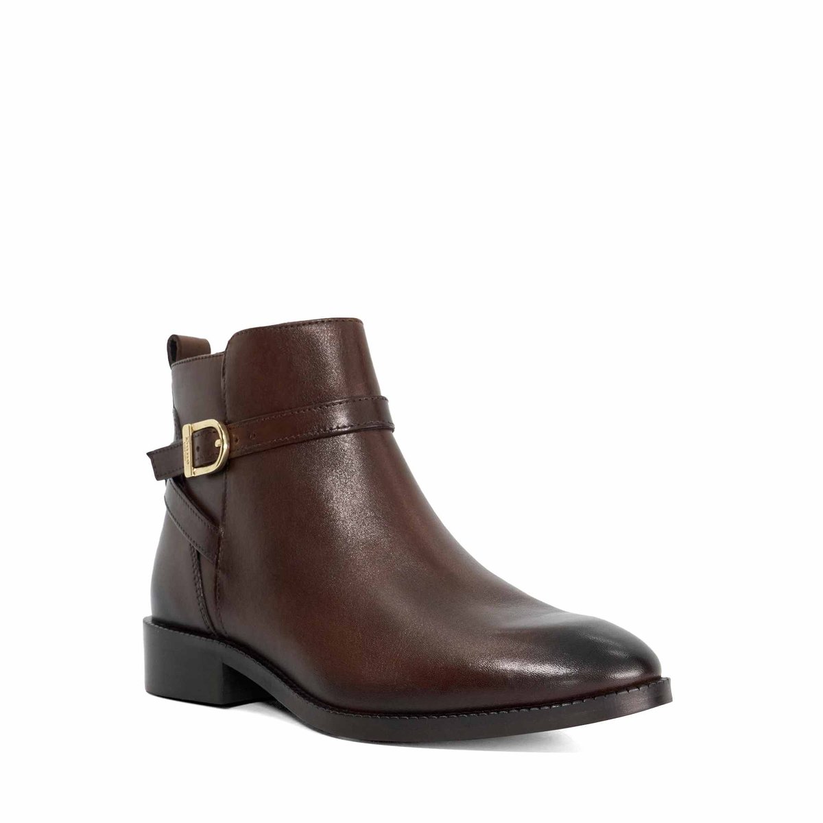 Bottines plates en cuir - PEMMA brown-leather, DUNE LONDON
