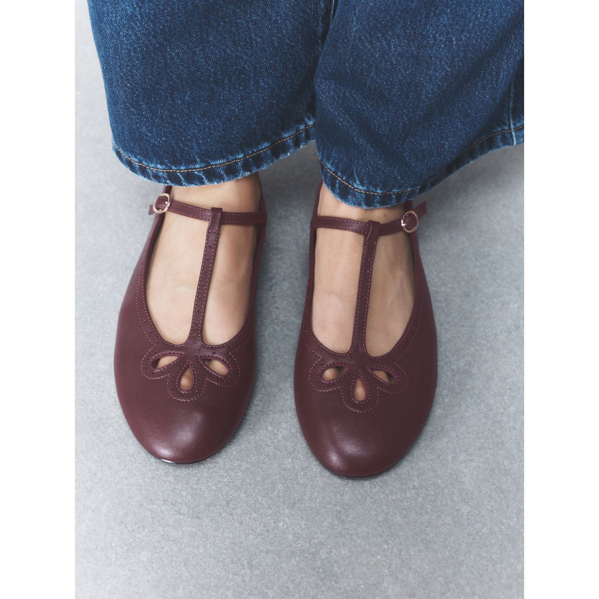Babies en cuir forever comfort® prune, NEXT