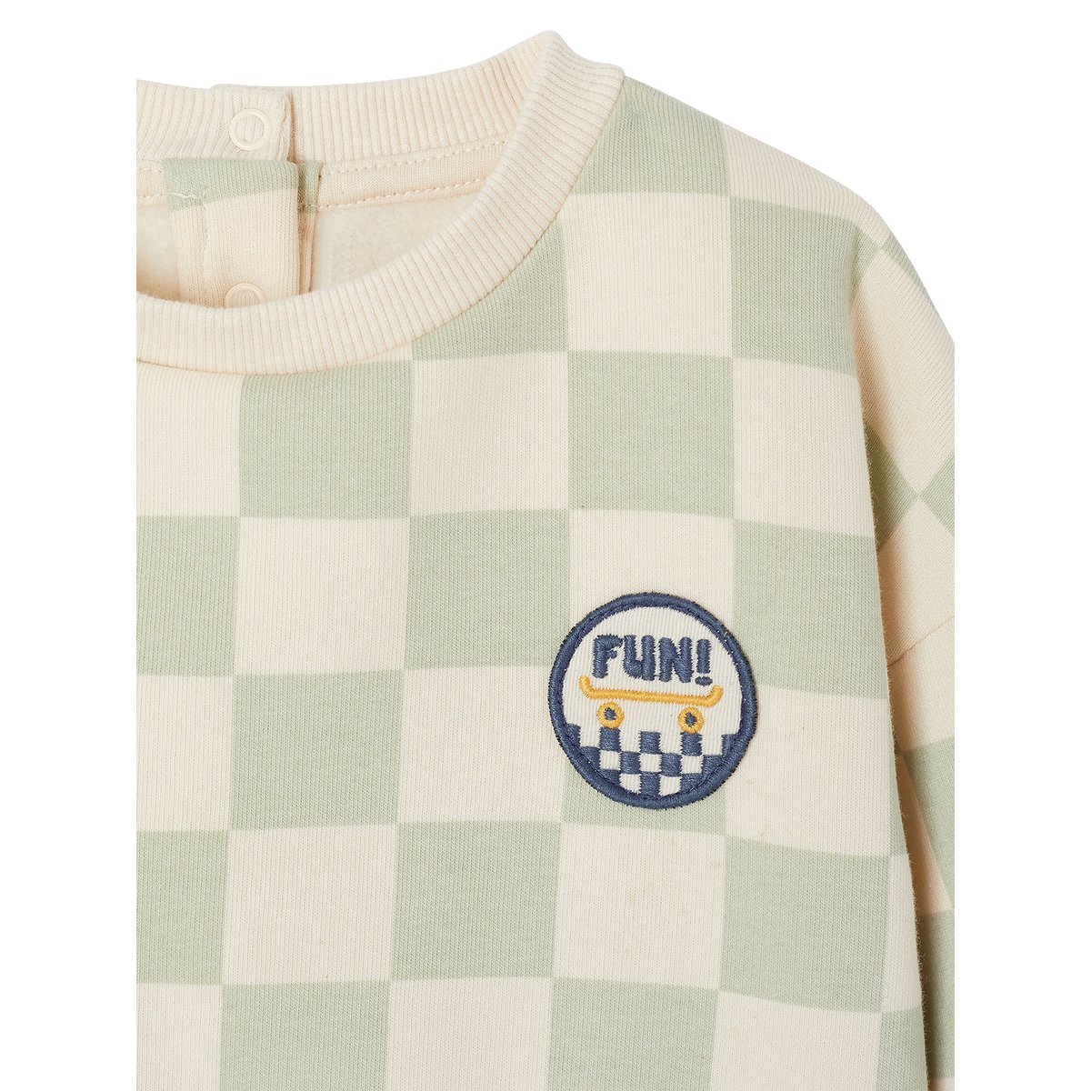 Sweat manches longues vert sauge, VERTBAUDET