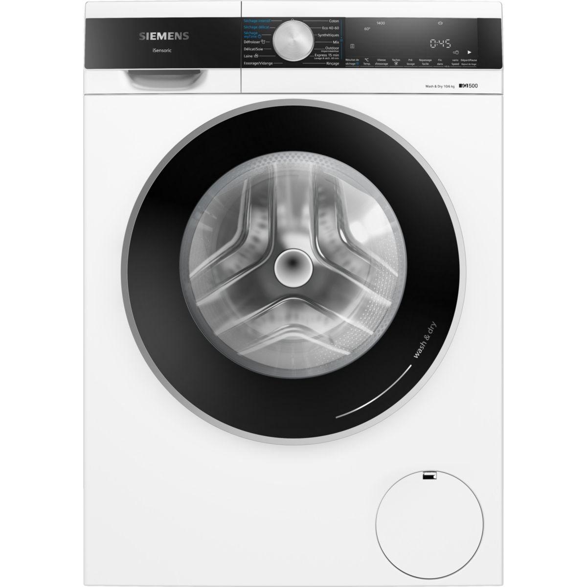 Lave linge séchant hublot WN54G200FR iQ500 couleur unique, SIEMENS