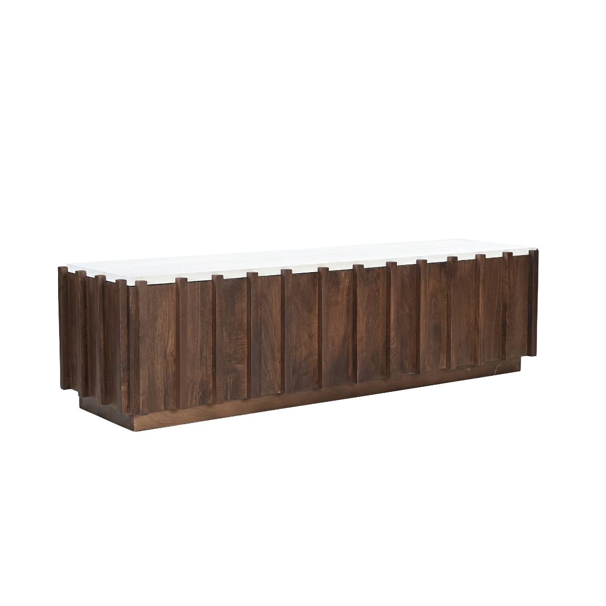 Meuble tv en bois de manguier LILITH bois foncé, MADE IN MEUBLES