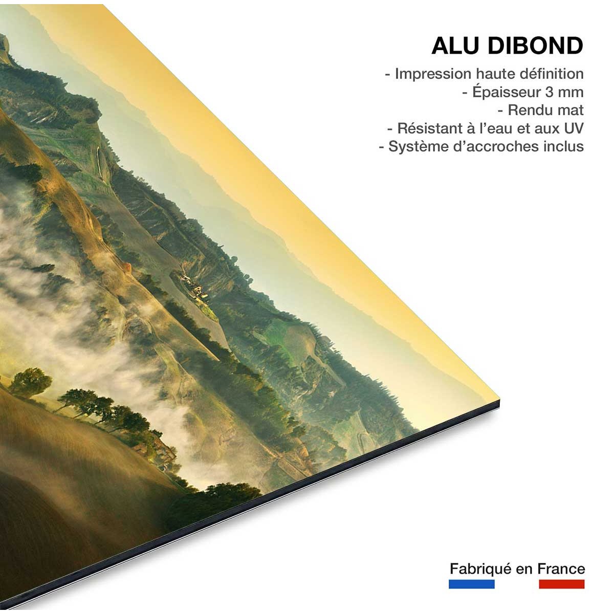 Tableau Paysage de Toscane tableau alu dibond, HEXOA