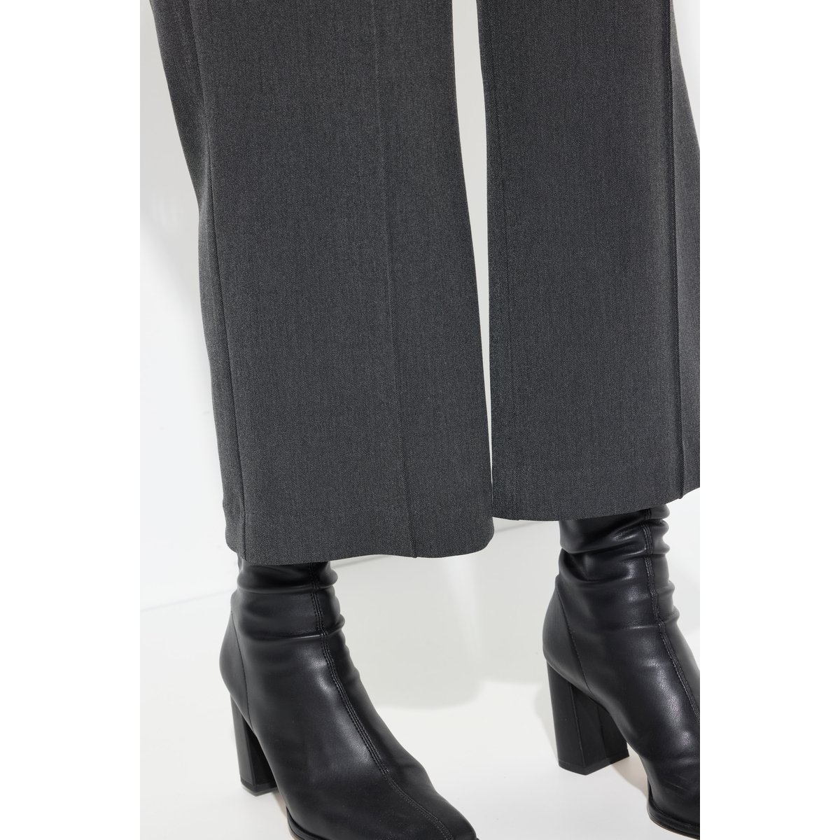 Jupe-culotte à jambe large et taille chiné anthracite, ULLA POPKEN