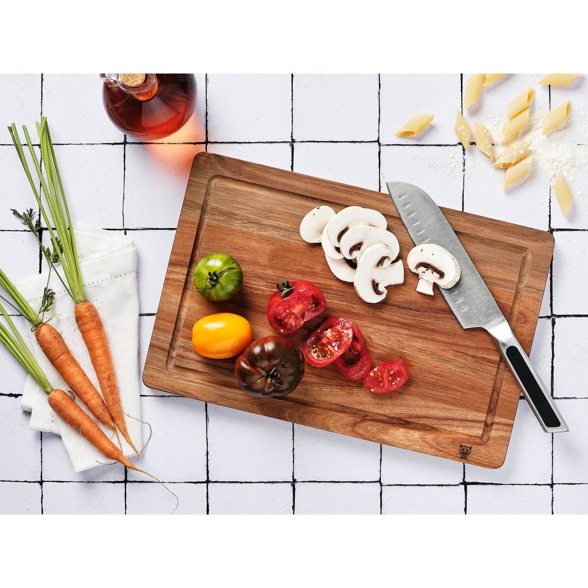 Lot de 6 couteaux de cuisine en inox, NUDE inox et noir mat, BJORN