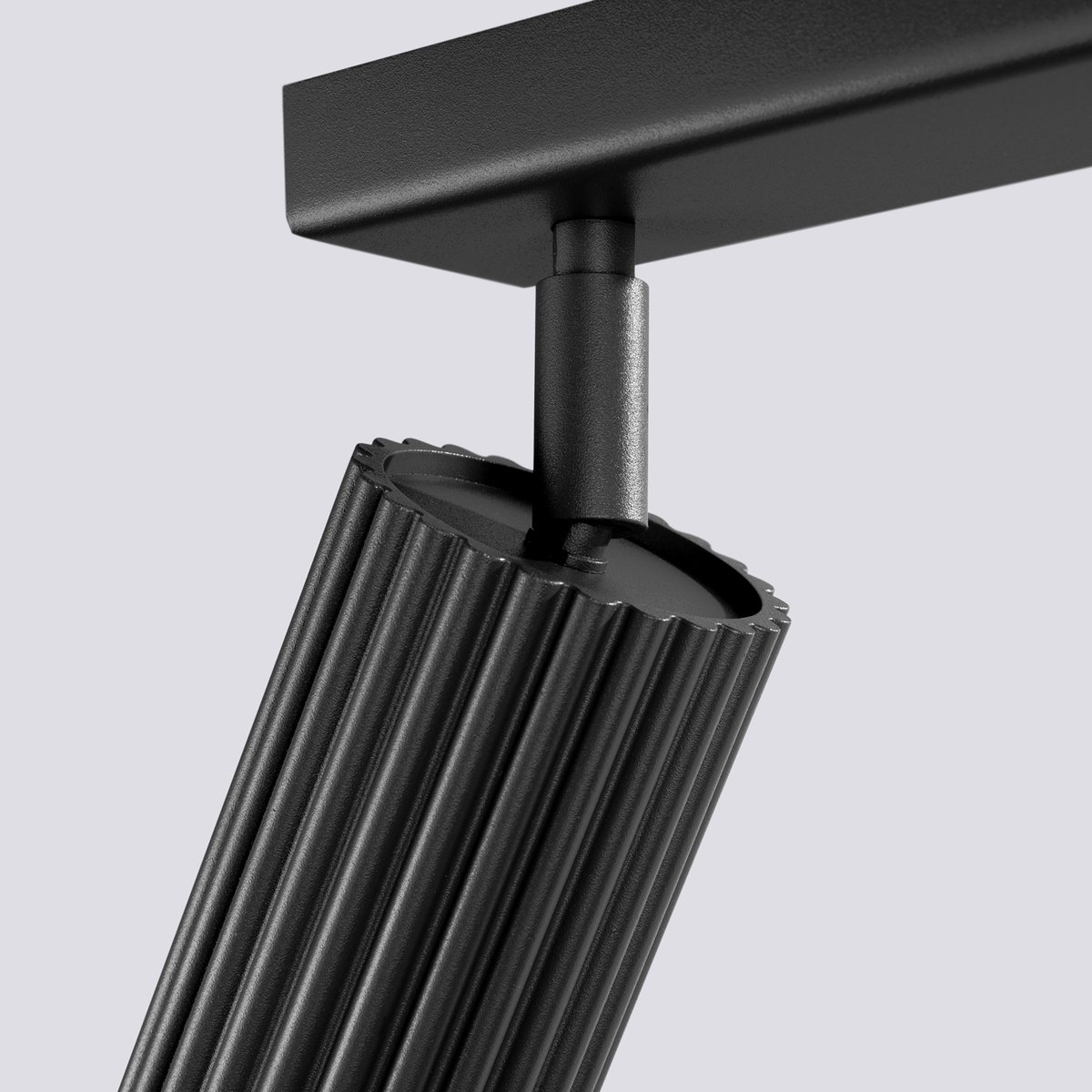 Plafonnier Aluminium Noir GU10 6 Karbon noir, EDEN