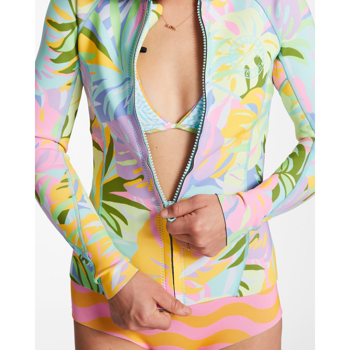Veste en néoprène 1MM PEEKY rose dreamland, BILLABONG