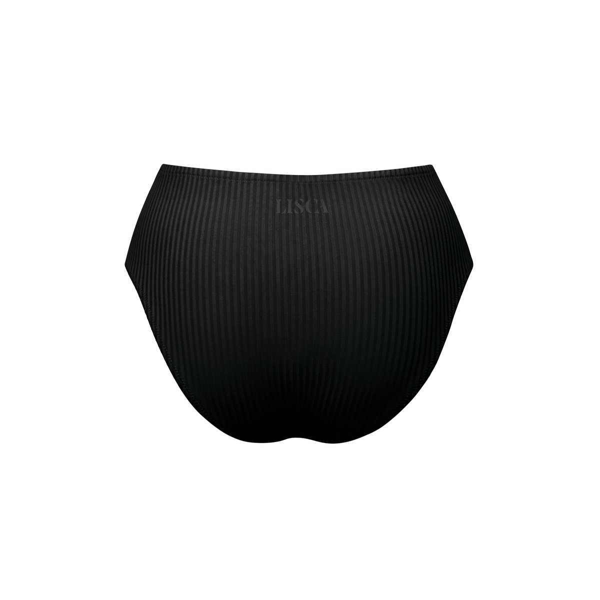 Bas maillot slip de bain échancré taille haute FLORIDA noir, LISCA