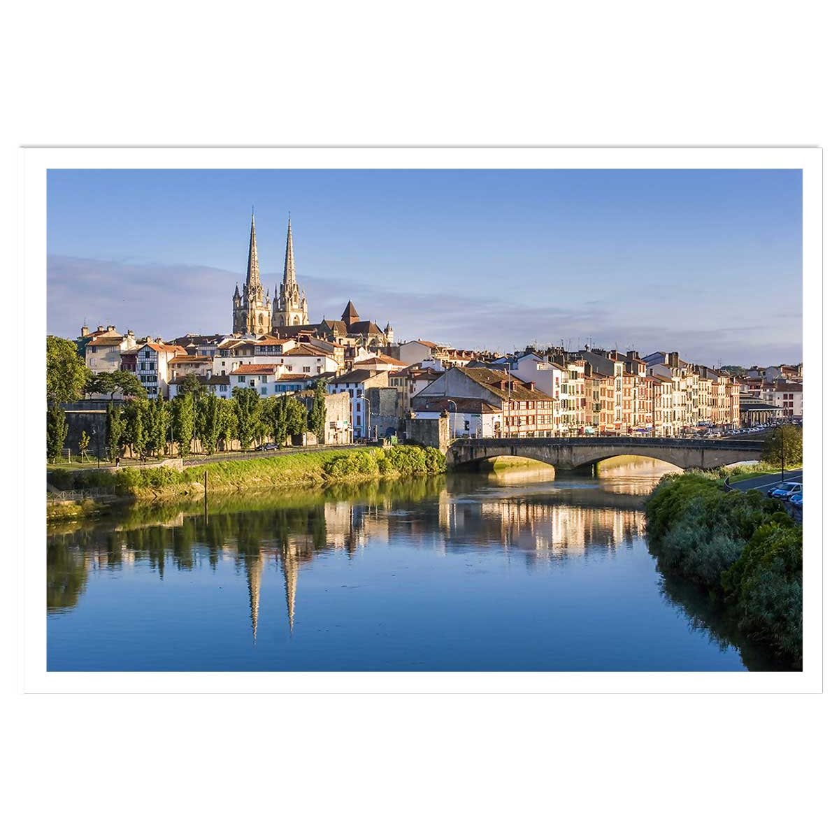 Affiche deco ville bayonne affiche seule, HEXOA