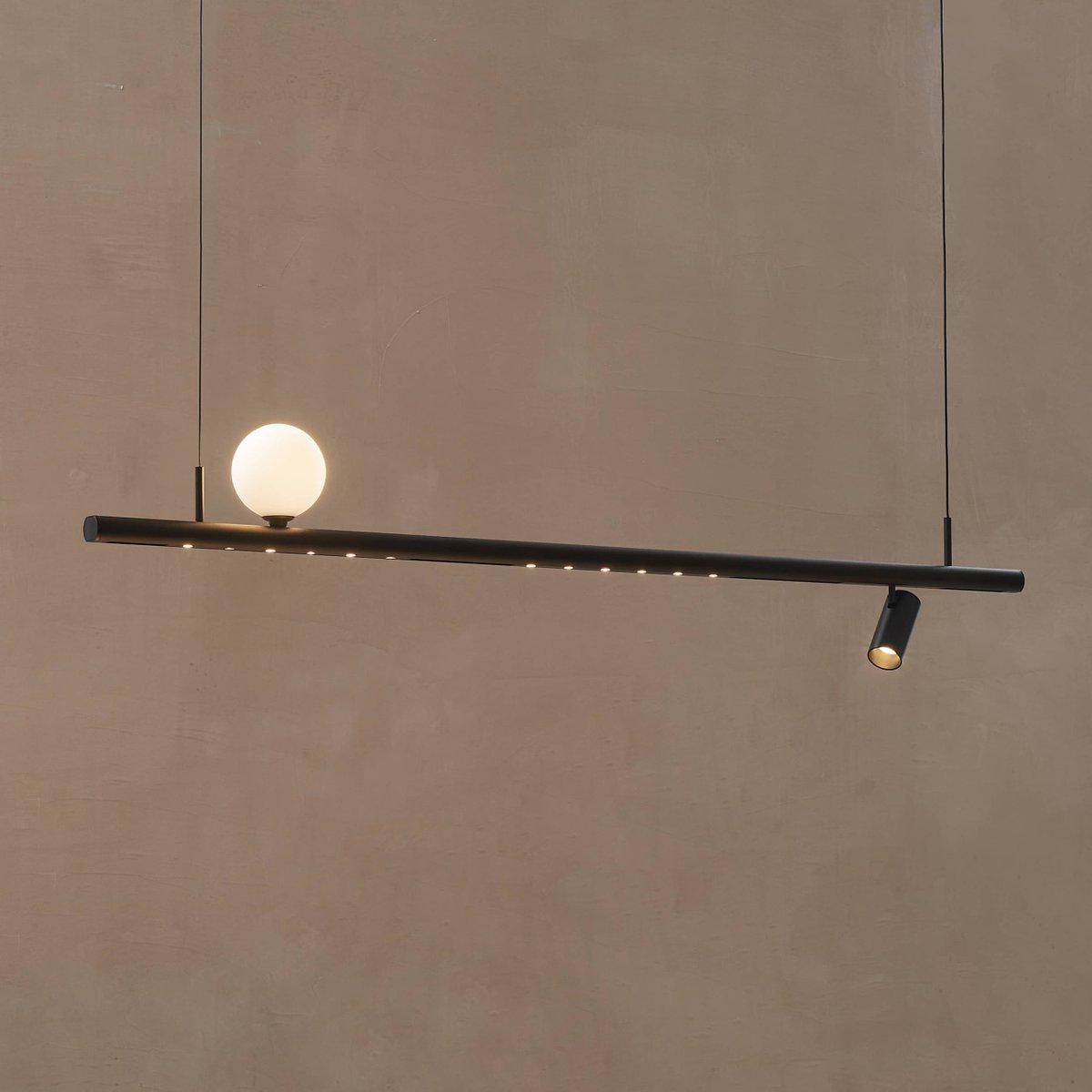 Suspension rail magnétique 22W - LYNE noir et blanc, KOSILUM