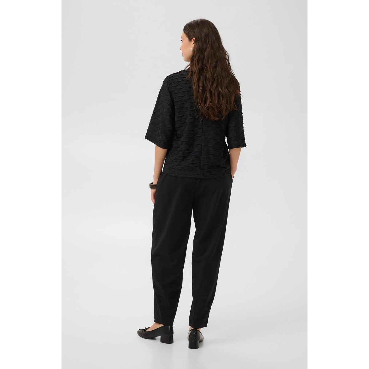 T-shirt noir black lurex, CULTURE