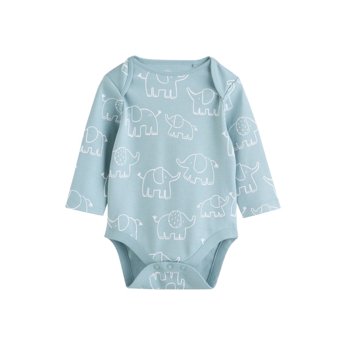 Body manches longues éléphant bébé, lot de 5 bleu, NEXT