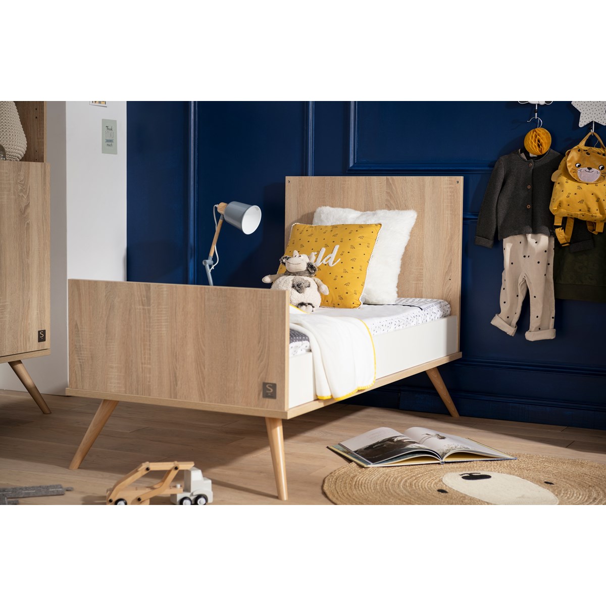 Lit évolutif en bois marron/blanc, SAUTHON