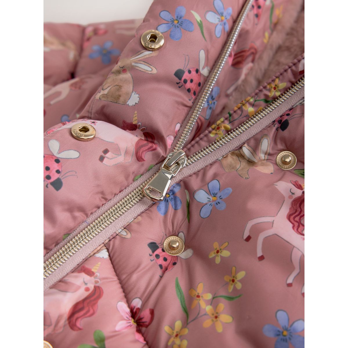 Manteau imperméable avec imitation fourrure rose, NEXT