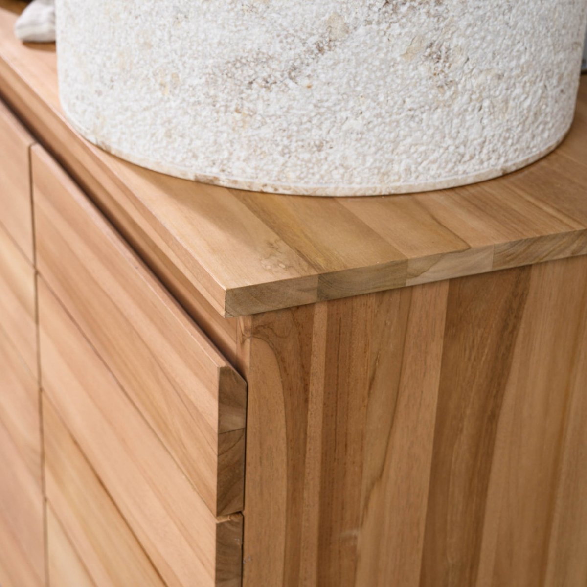 Meuble sous vasque en teck Ananta 120cm naturel, WANDA COLLECTION