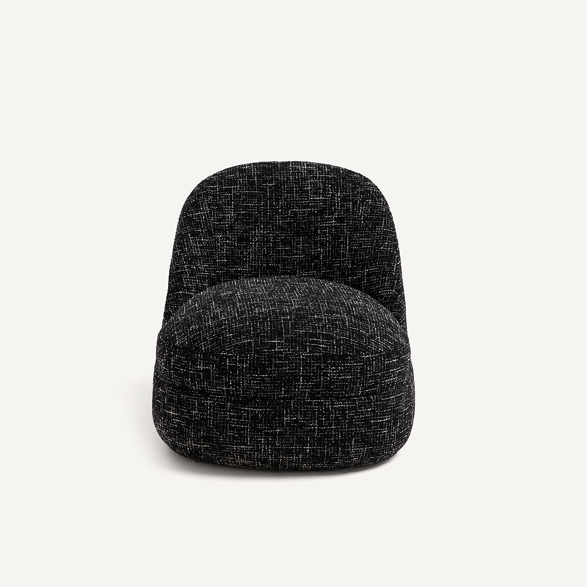 Fauteuil en tissu texturé chiné, AKENA noir chiné, AM.PM
