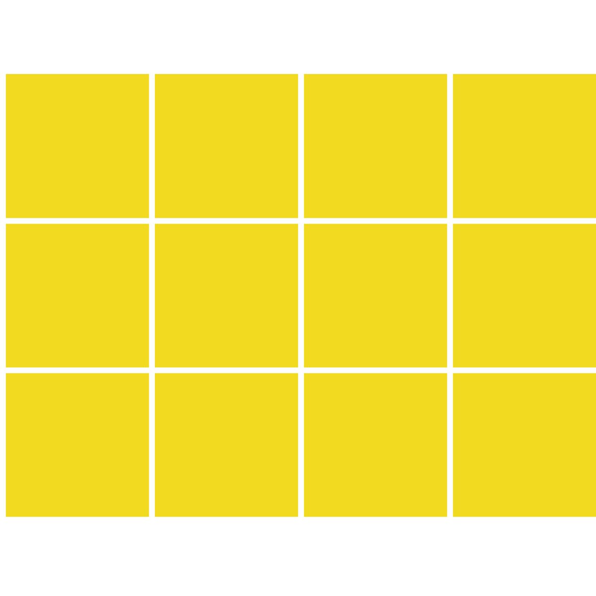 Papier peint carreaux jaune canari intissé, HEXOA