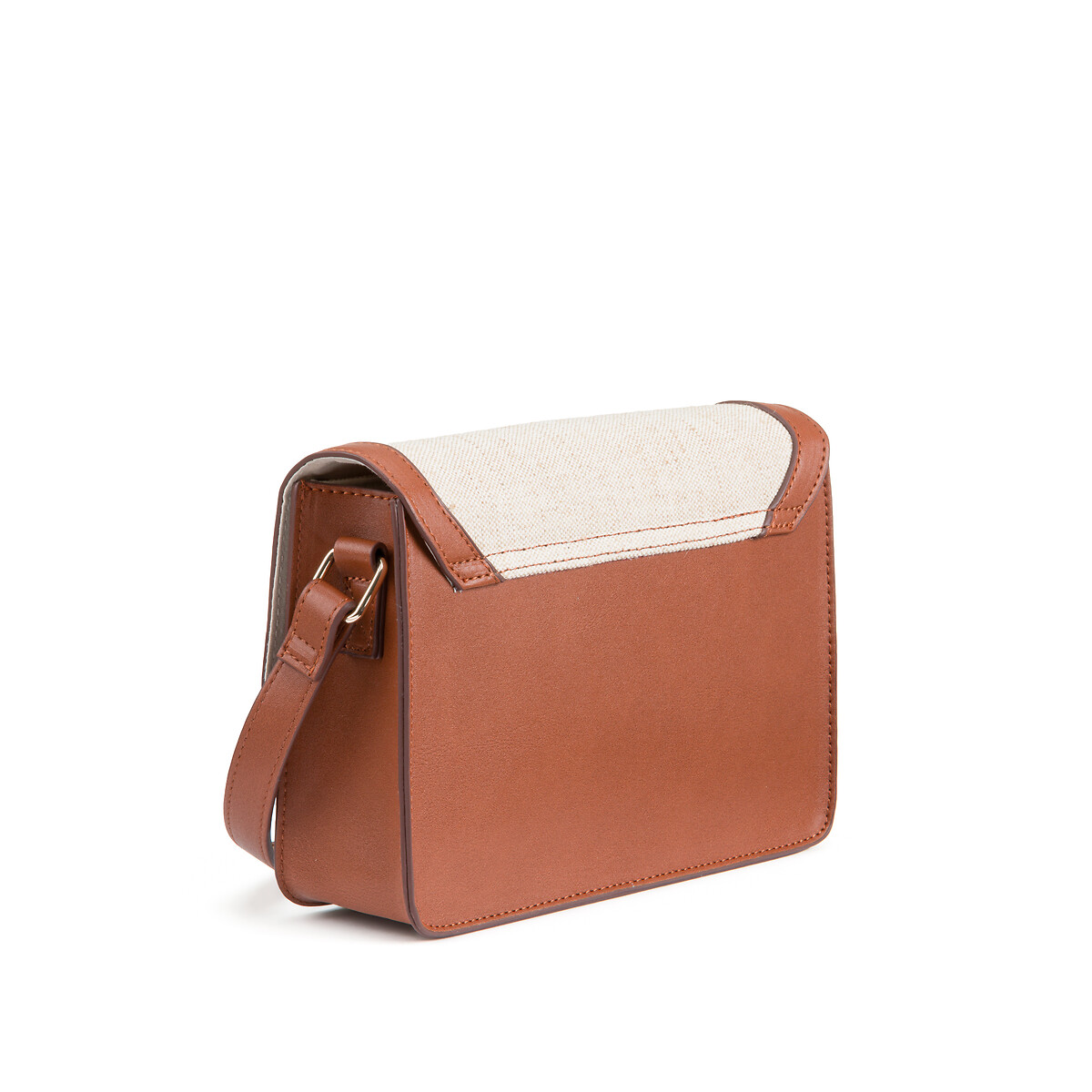 Sac à main bi-matière marron/beige, LA REDOUTE COLLECTIONS