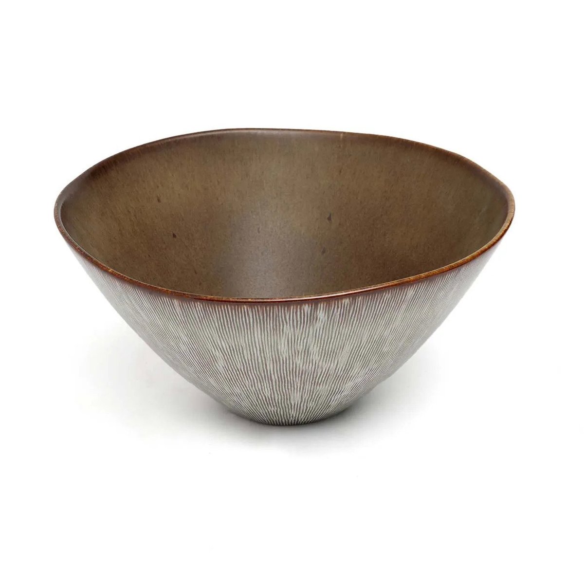 Bol en grès cérame PENICHE taupe gris, BAZAR BIZAR