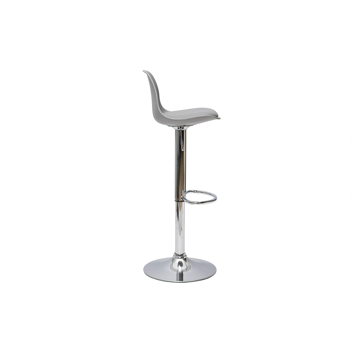 Tabourets de bar design (lot de 2) STEEVY gris clair, MILIBOO